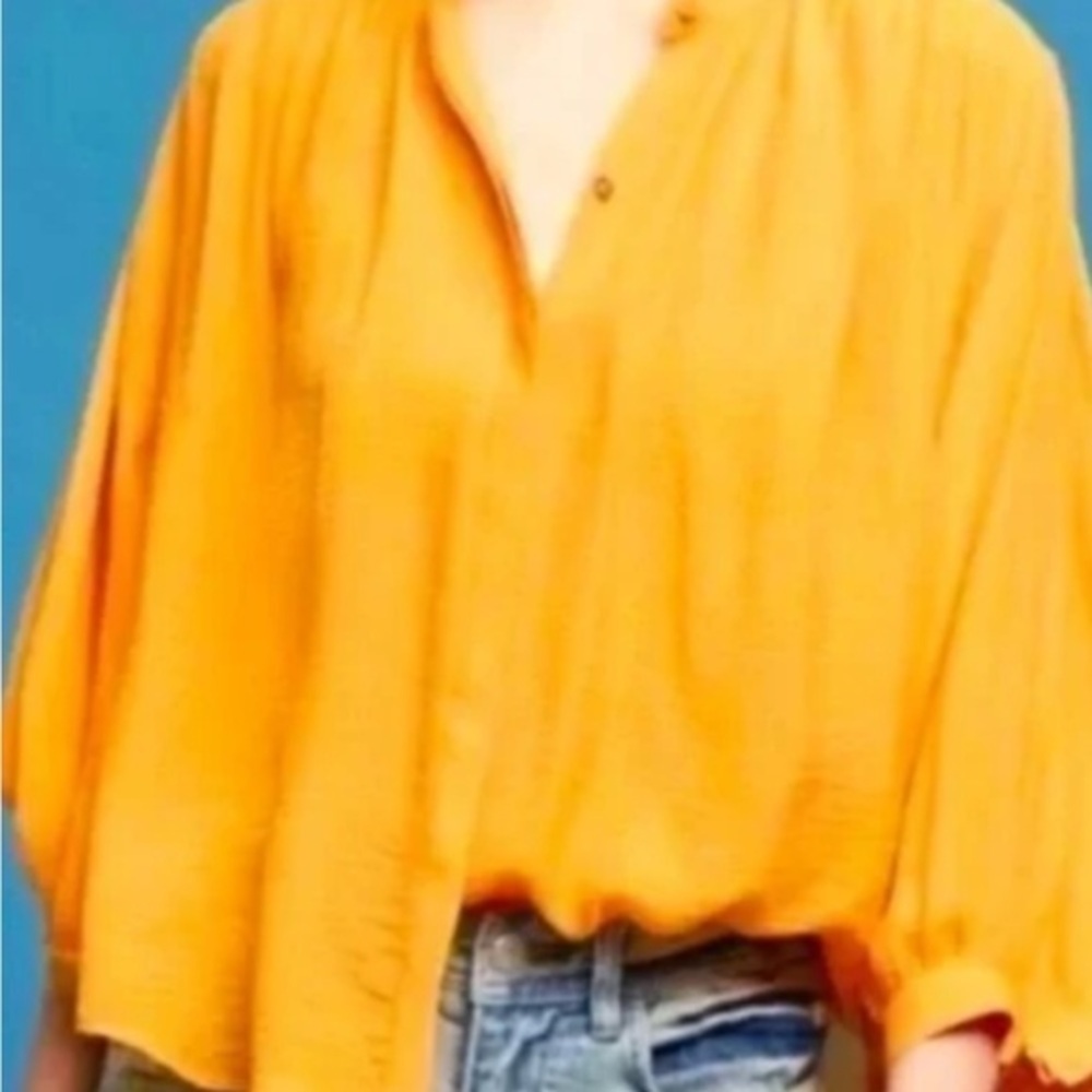 MAEVE. Women's Orange Blouse. SIZE S. ANTHROPOLOGIE